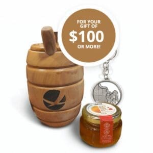 Blow the Shofar Keychain, Honey Pot, and Jar of Honey